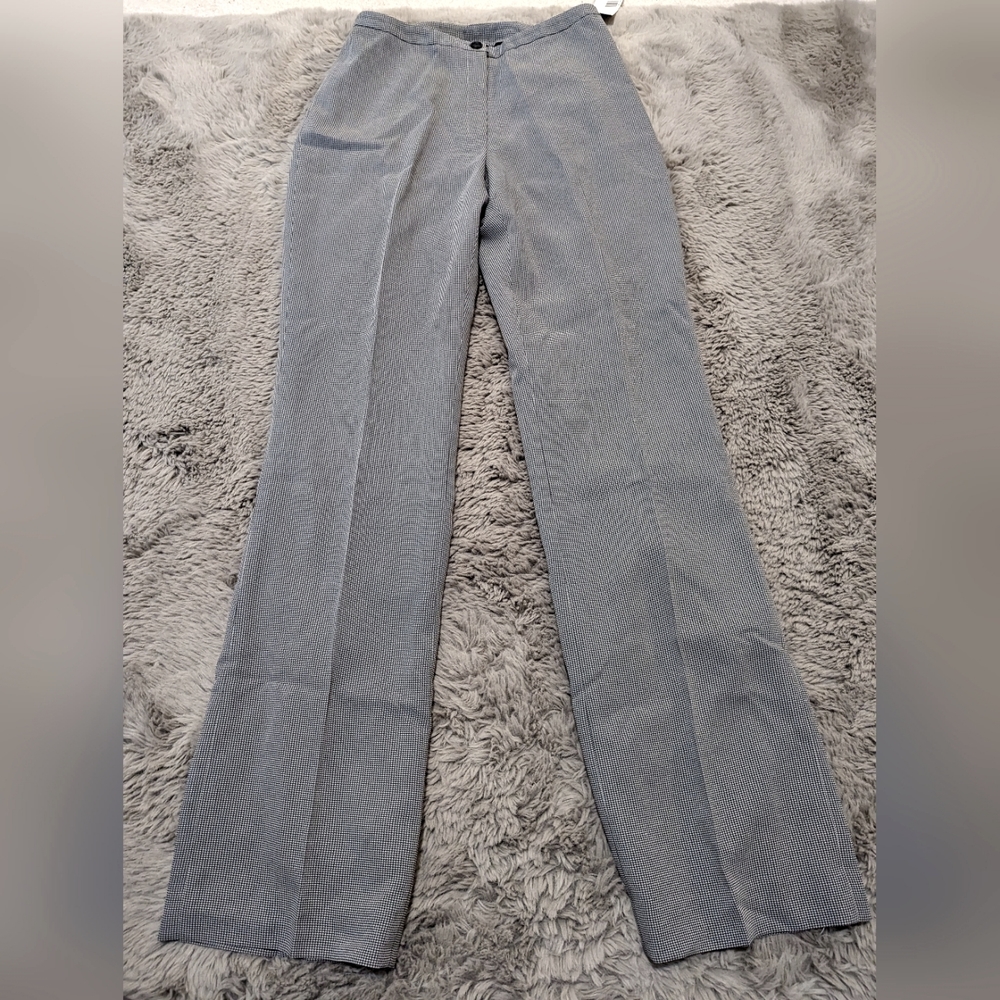 Jones New York Navy and Taupe Pattern Dress Pants